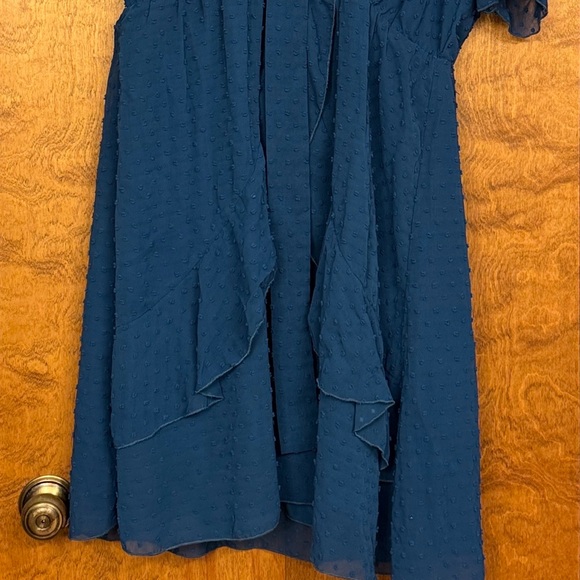 Teal Faux Wrap Dress XXL - Picture 3 of 3